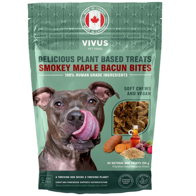 Vegan Dog Treats – Smokey Maple Bacun Bites for Gut Health and Skin Coat with All Natural, Allergen Free & Human Grade Ingredient – Suitable for All Breeds, 5.3 Oz 5.3 Ounce (Pack of 1)