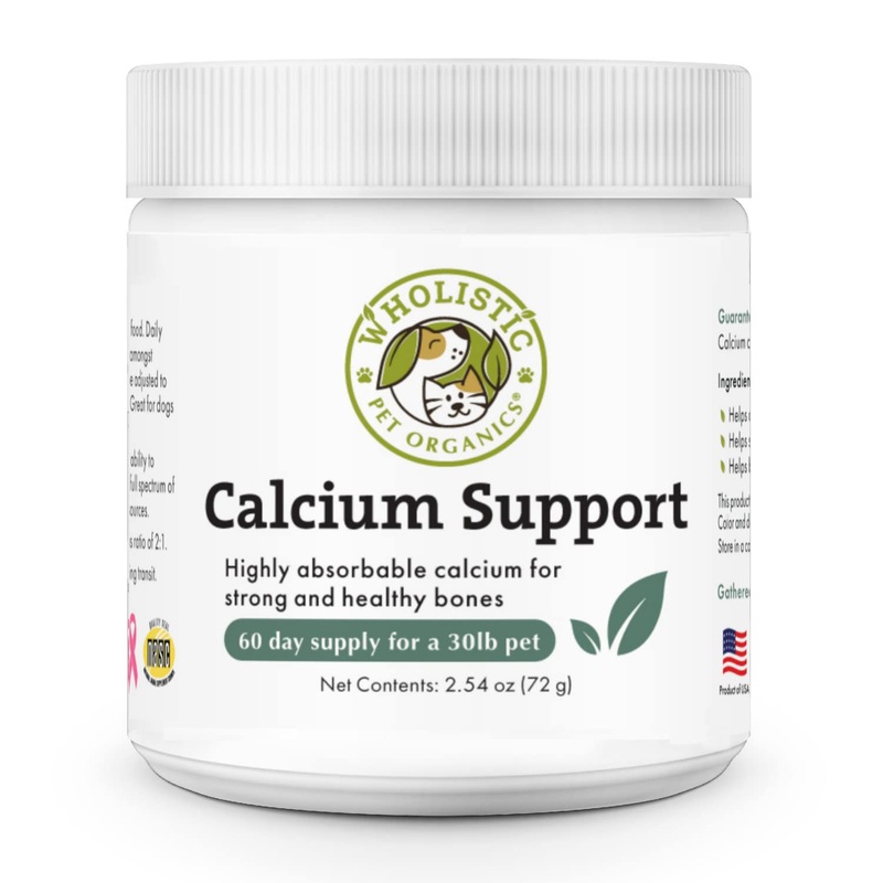 Wholistic Pet Organics Sea Coral: Organic Sea Coral Calcium Dog Supplement – Natural Source of Calcium for Dogs Teeth and Bone Health – Natural Marine Coral Calcium Vitamins for Dogs