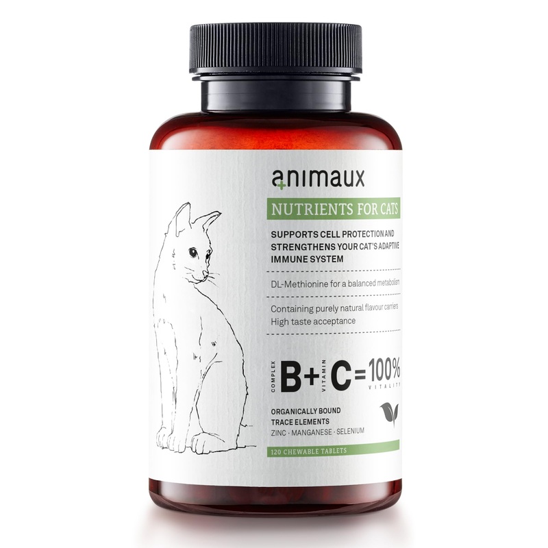 animaux  nutrients for Cats, All-Natural Cat Vitamins, Cat Essentials to Strengthen The Immune System & Natural Cell Protection, Healthy Skin & Shiny Coat, 120 Chewable Tablets, 120 Days Supply