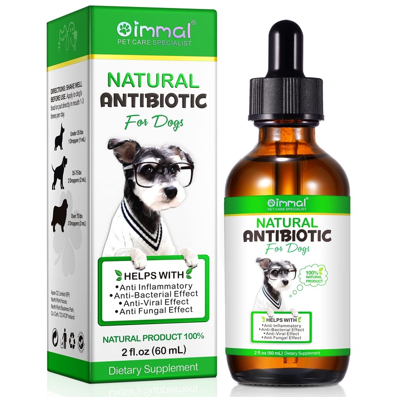 Antibiotics for Dogs, Natural Dog Antibiotics Supports Dog Allergy and Itch Relief, Dog Supplies Antibiotics, Dog Multivitamin for Pets, Bacon Flavor – 60ml / 2 Fl Oz 2.02 Fl Oz