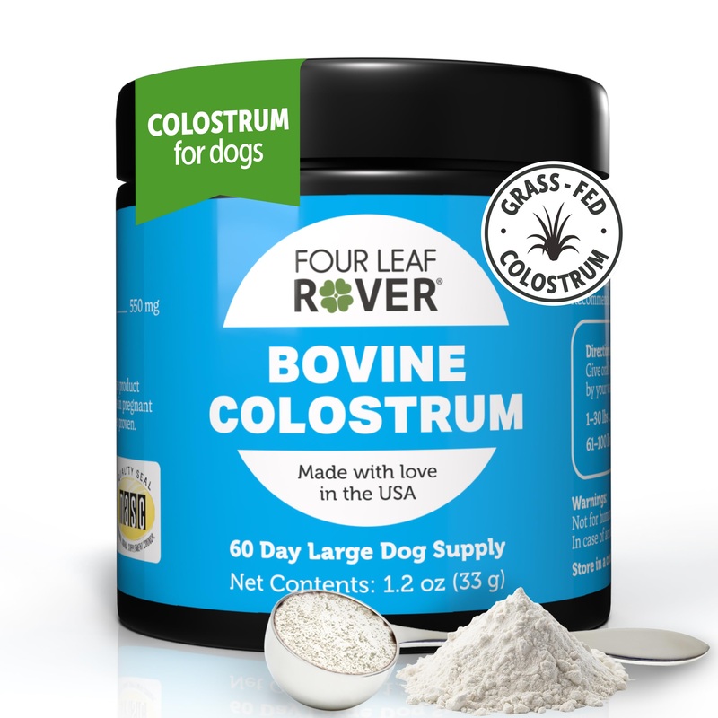 Bovine Colostrum for Dogs – from 100% Grass-Fed New Zealand Cows – for Skin, Gut & Immune Health – 60 Day Large Dog Supply 60-Day Supply