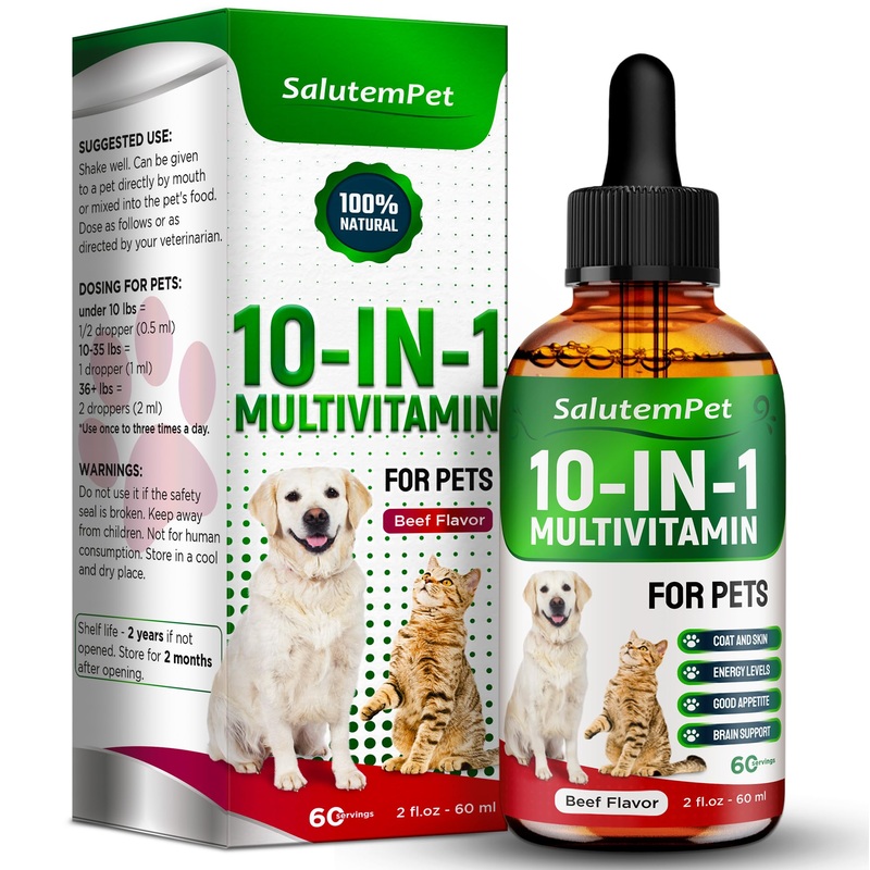 Cat & Dogs Vitamins and Supplements | Vitamins for Cats and Dogs | Pet Vitamins and Supplements | Dog Multivitamins | Cat Vitamins and Supplements | Liquid Dog Vitamins | Cat Multivitamins | 2 Oz