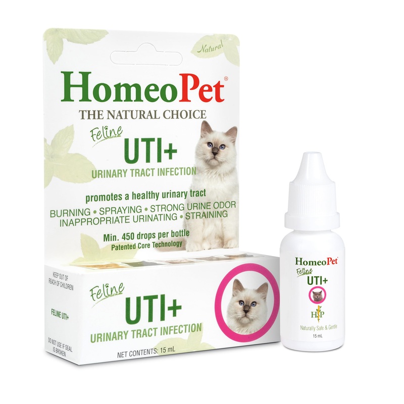 HomeoPet Feline UTI Plus, Safe and Natural Urinary Tract Medicine for Cats, Feline Urinary Tract Support, 15 Milliliters Pack of 1