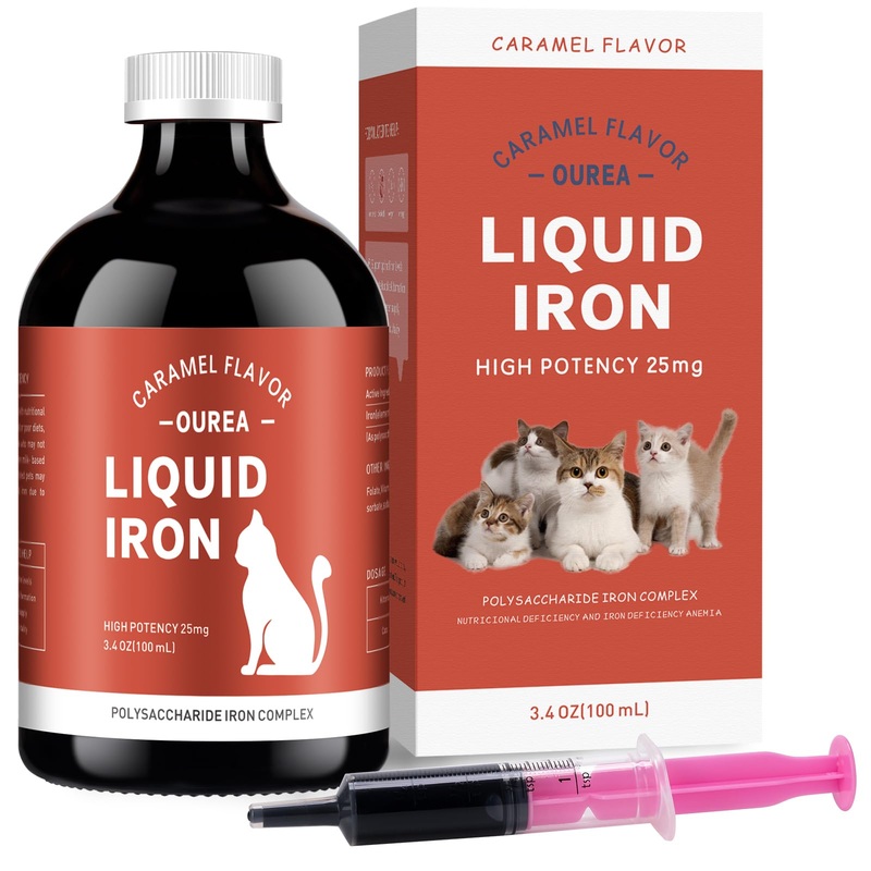 Iron Supplements for Cats-Liquid Iron Supplement for Anemia Cat-Polysaccharide Iron Complex Supports for Anemia in Cats Blood Health and Addresses Nutritional Deficiencies-Cat Care Essentials