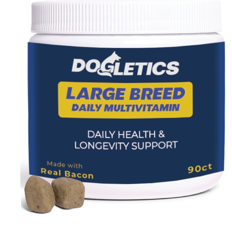 Large Breed Daily Multivitamin – Formulated for Large Dogs & Their Unique Health Needs, 90ct Delicious Bacon Flavor Large Breed