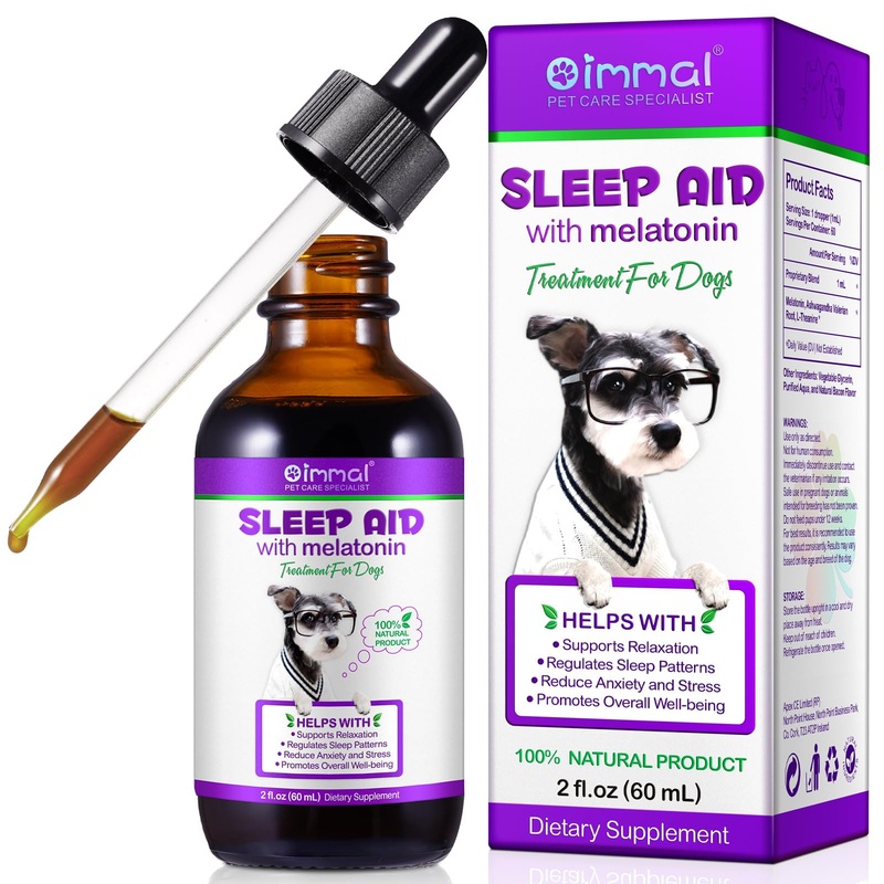 Melatonin for Dogs – Dog Melatonin Supports Relaxation, Reduce Anxiety and Stress, Promotes Overall Well-Being, Dietary Supplement Liquid Melatonin for Dogs