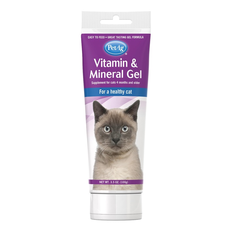 Pet-Ag Vitamin & Mineral Gel Supplement for Cats – 3.5 oz – Provides Basic Daily Vitamins & Minerals for Cats 4 Months and Older – Easy to Digest