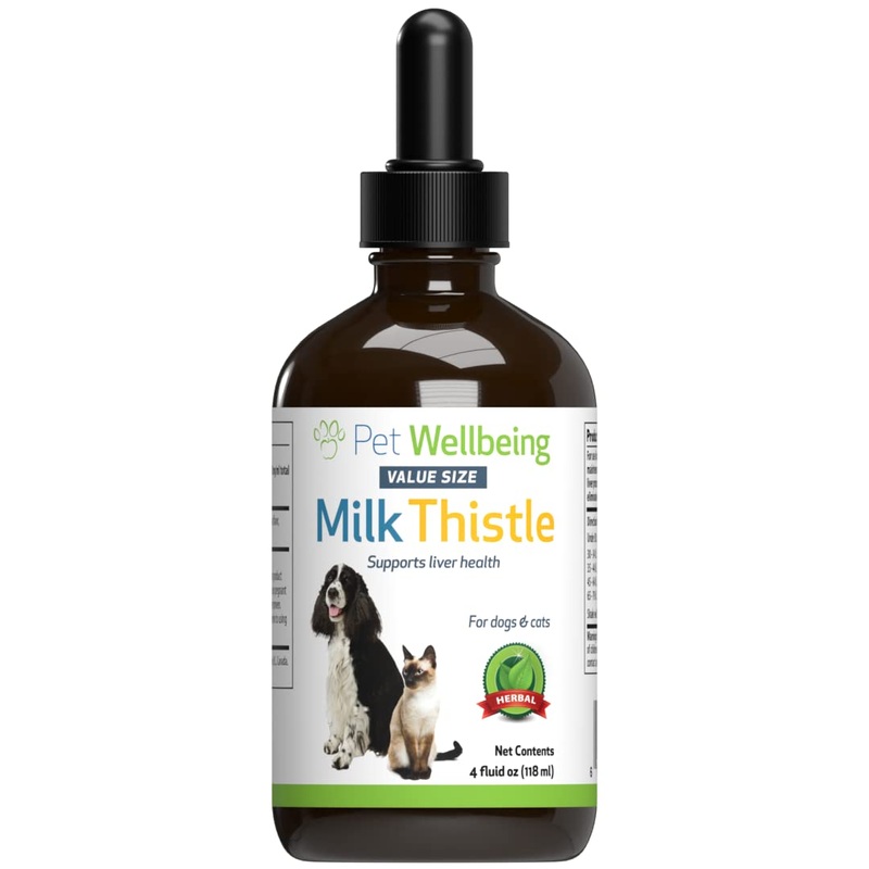 Pet Wellbeing Milk Thistle for Dogs & Cats – Supports Liver Health, Protects Liver – Glycerin-Based Natural Herbal Supplement – 4 oz (118 ml)