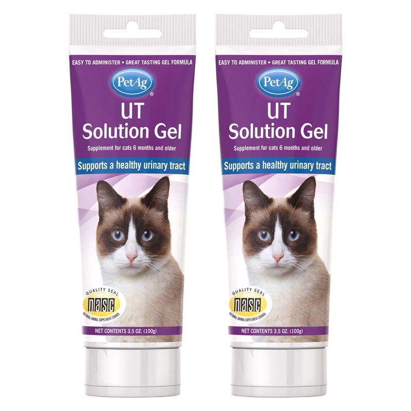 PetAg UT Solution Gel Supplement – Kidney Support for Cats – Contains Cranberry & Vitamin C – 3.5 oz – 2 Pack