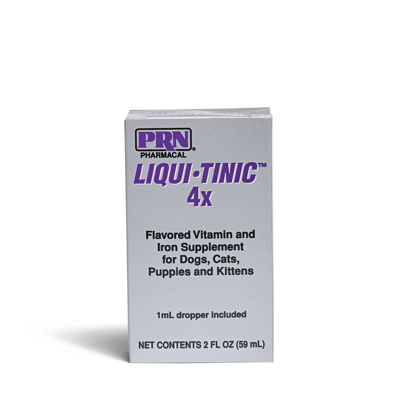 PRN Pharmacal Liqui-Tinic 4X – Iron and Vitamins Oral Nutritional Supplement for Livestock Animals and Pets – Liver-Flavored Supplement with Iron and B-Complex Vitamins to Support Wellness – 2 Fl Oz