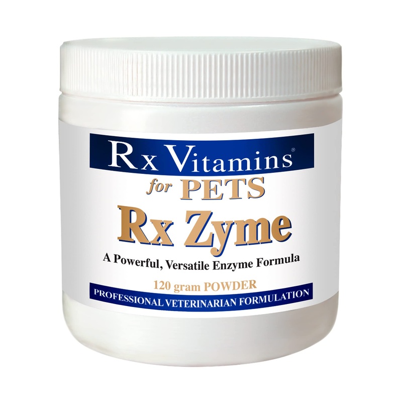 Rx Vitamins for Pets Rx Zyme for Dogs & Cats – Help Gastrointestinal Discomfort – Add to Food – 120g Powder