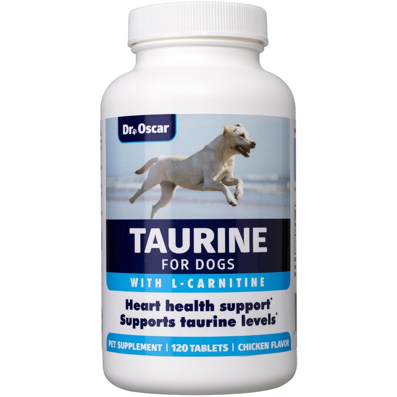 Taurine Supplement for Dogs Meets RDA of 500 mg per 25lbs Weight Unlike Most Alternatives, 120ct, Vet Endorsed for Enlarged Heart (DCM), Congestive Heart Failure (CHF) Taurine Deficiency, Heart Murmur