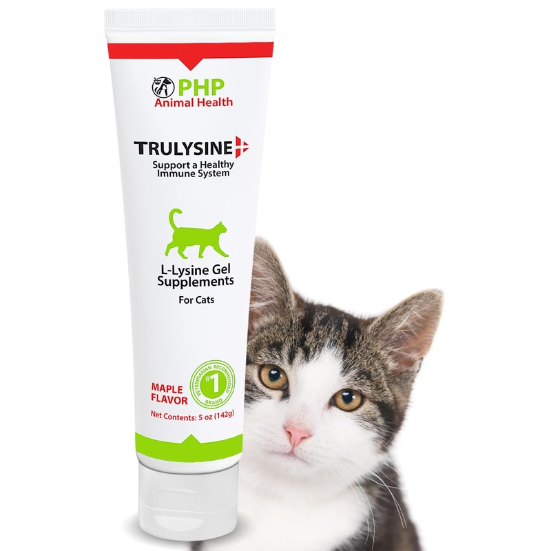 Trulysine Viralysine L-Lysine Gel Supplement for Cats, 5oz – Cats & Kittens of All Ages – Immune Health – Sneezing, Runny Nose, Squinting, Watery Eyes – Palatable Maple Flavor 142 Grams ( 500mg / Scoop)