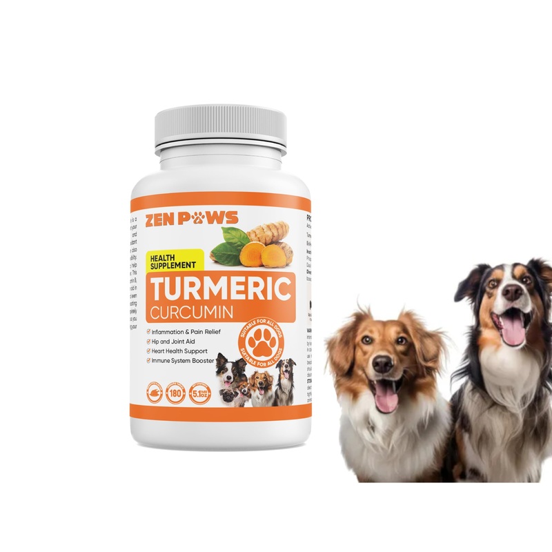 Tumeric and Curcumin for Dogs – 180 Count Tablet Treats  Helps Shedding, Skin Allergy, Itch and Dry Skin Relief, Hot Spots – Skin and Coat Supplement – Salmon Oil – Duck Flavor – Joint Health