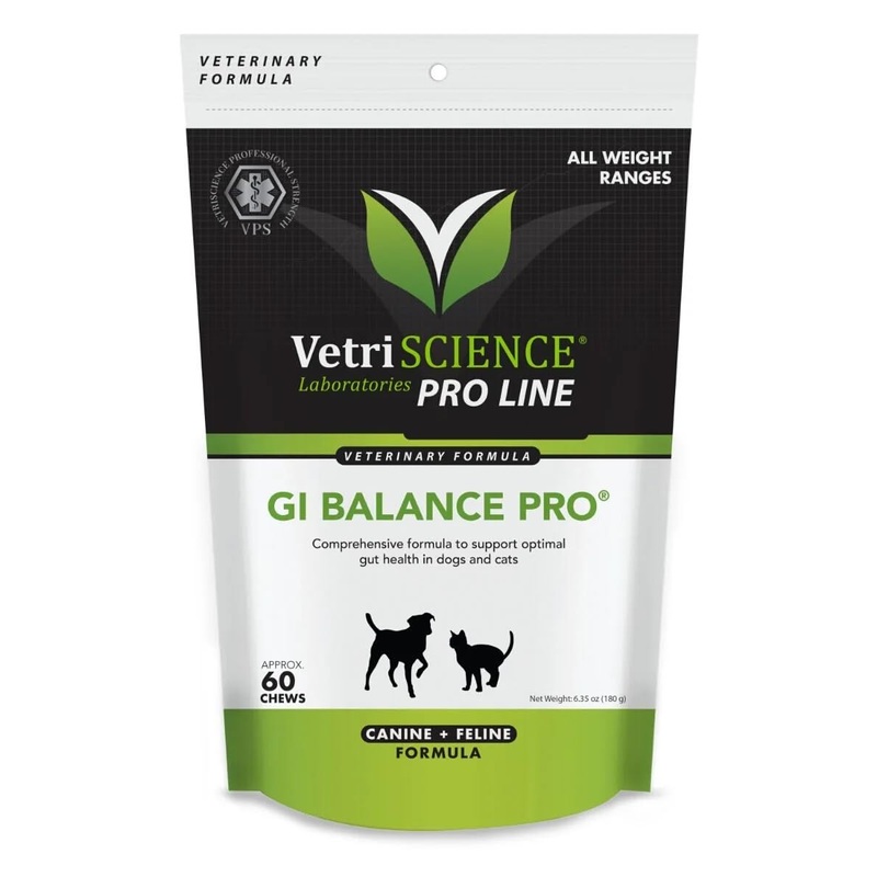 VetriScience GI Balance Pro – Gut & Immune Health Support Supplement for Cats & Dogs – Probiotic Pet Supplement Aids Digestive Comfort – Gastrointestinal Support Formula for Cats & Dogs – 60 Chews