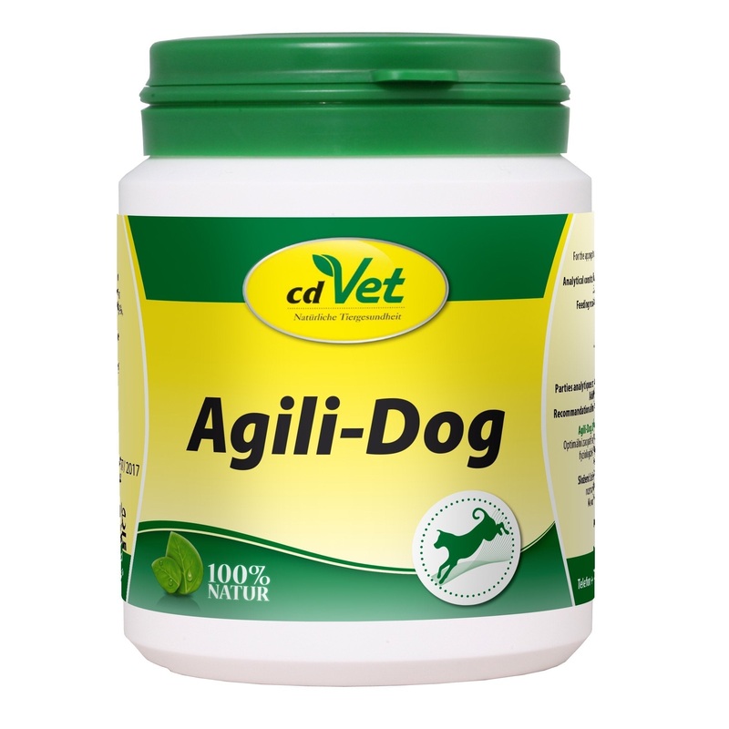 cdVet Naturprodukte Agili-Dog 70 g – Dog – Complementary feed – supply of herbs + vitamins + iron – listlessness + after illness + operation + during gestation – muscle building –
