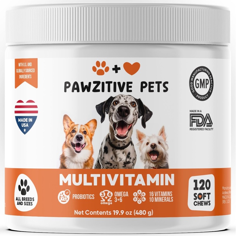 Dog Multivitamin Chews – All in One, Join, Skin – Vitamins and Minerals – Immune
