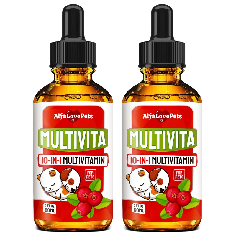 Dog Supplements & Vitamins  Natural Cat Vitamins  Vitamins for Dogs  Cat Supplements & Vitamins  Liquid Multivitamin for Dogs  Cat Vitamins and Supplements  2 Packs
