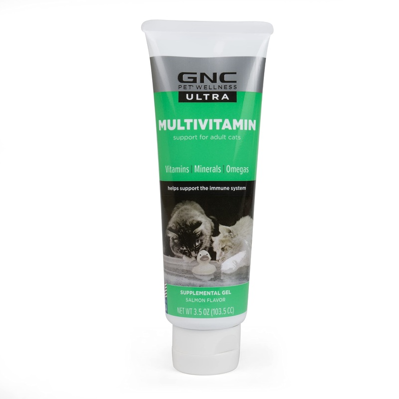 GNC Pets Ultra Multivitamin Gel/Paste, Cats, Salmon Flavor, 3.5-oz Tube | Multivitamin Supplement Gel for Cats Salmon Flavor | Cat Daily Supplement Salmon Flavor FF14379