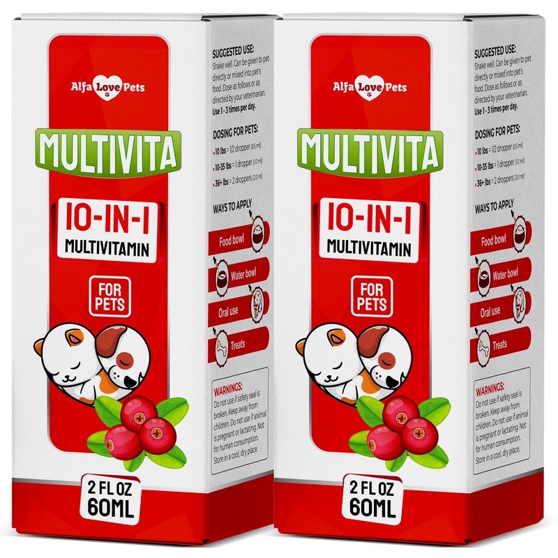 Multivitamin for Dogs & Cats  Multivitamin for Cats  Cat & Dog Vitamins and Supplements  Cat Vitamins for Indoor Cats  Vitamin for Cats & Dogs  Liquid Dog Vitamins  Liquid Cat Vitamins  2 Pack