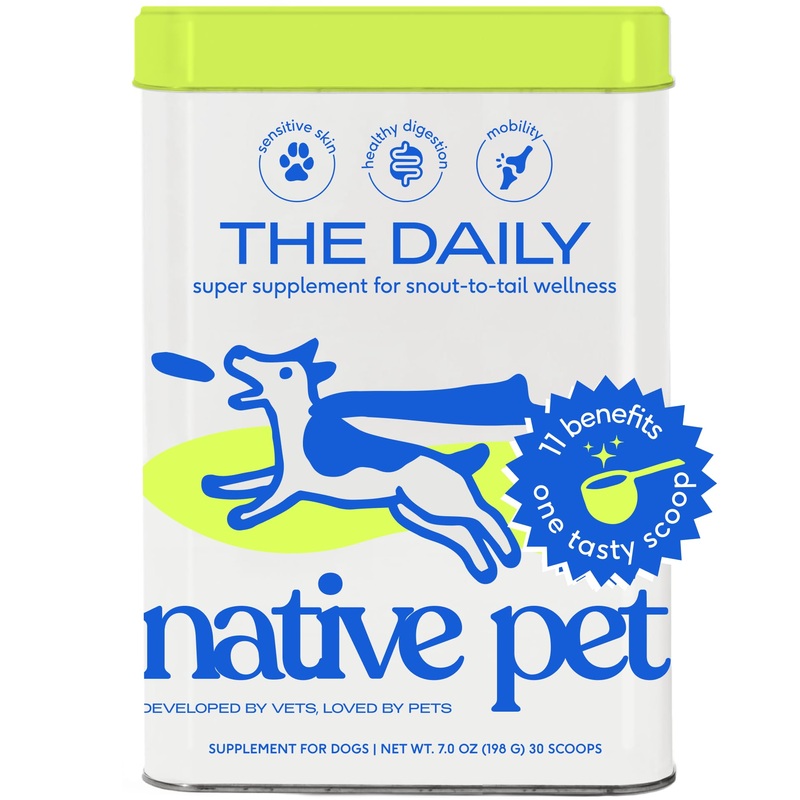 Native Pet The Daily Dog Supplement – 11 in 1 Dog Multivitamin – Tasty Scoop with Dog Vitamins and Supplements – Super Multi Vitamin for Dog – 12 Active Ingredients (7 oz.) 7 oz.