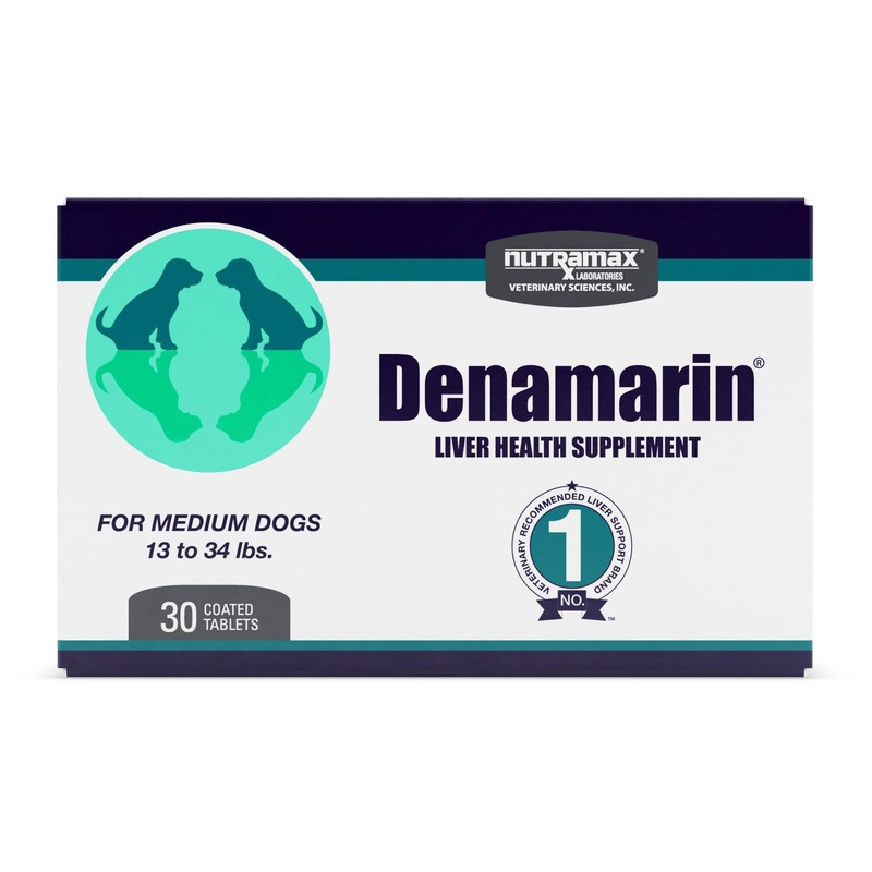 Nutramax Denamarin Liver Health Supplement for Medium Dogs – with S-Adenosylmethionine (SAMe) and Silybin, 30 Blister Pack Tablets