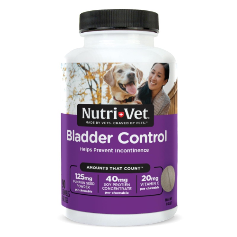 Nutri-Vet Bladder Control Supplement for Dogs – Helps Reduce Dog Urinary Incontinence – 90 Chewable Tablets