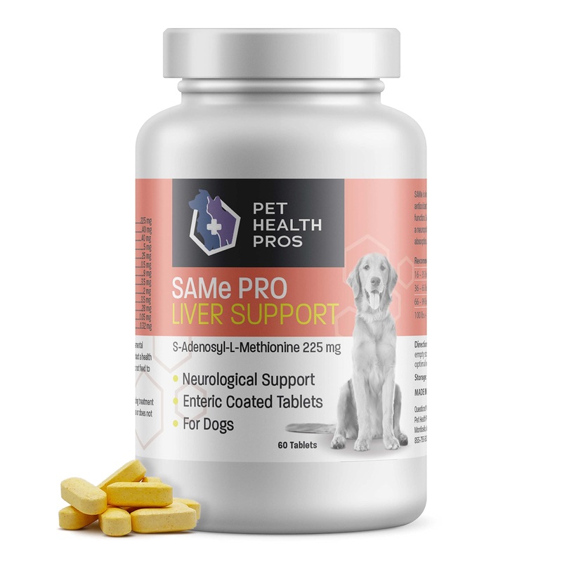Pet Health Pros SAM-e for Dogs – Dog Liver Support for Dogs – Same for Dogs 225 mg – Enteric Coated SAM-e (S-Adenosyl) Dog Liver Support Supplement – Brain, Cognitive and Immune Health – 60 ct