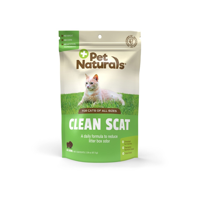 Pet Naturals of Vermont – Clean Scat, Digestive Support and Litter Box Odor Control for Cats, 45 Bite-Sized Chews