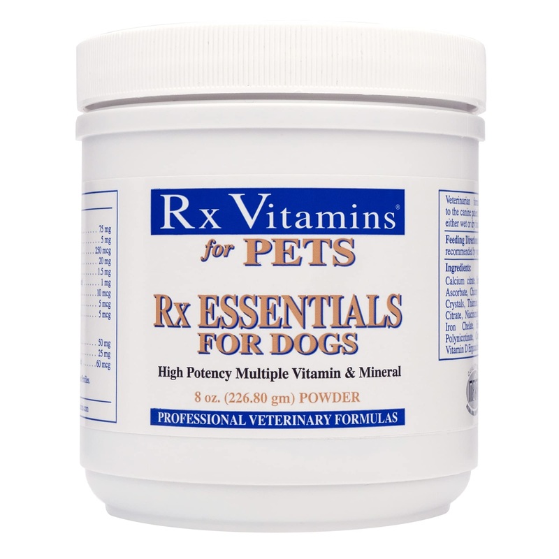 Rx Vitamins Essentials for Dogs – Daily Dog Multivitamin Powder – with Blue Spirulina for Dogs, Kelp Powder, and Milk Thistle for Dogs – Complete Dog Vitamins and Essential Minerals – 8 oz