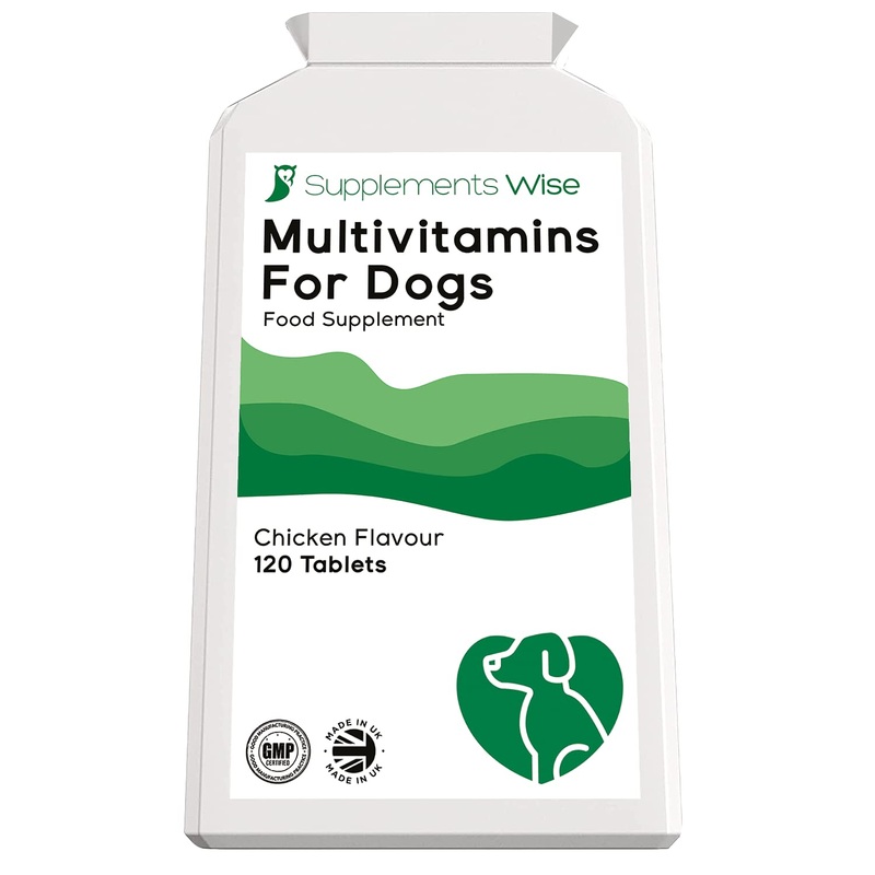 Supplements Wise Dog Vitamins and Supplements – For Strong Joints, a Shiny Coat and Healthy Skin – Suitable for Your Puppy or Senior Dog – 120 Chicken Flavour Tablets – Premium Quality Multivitamin