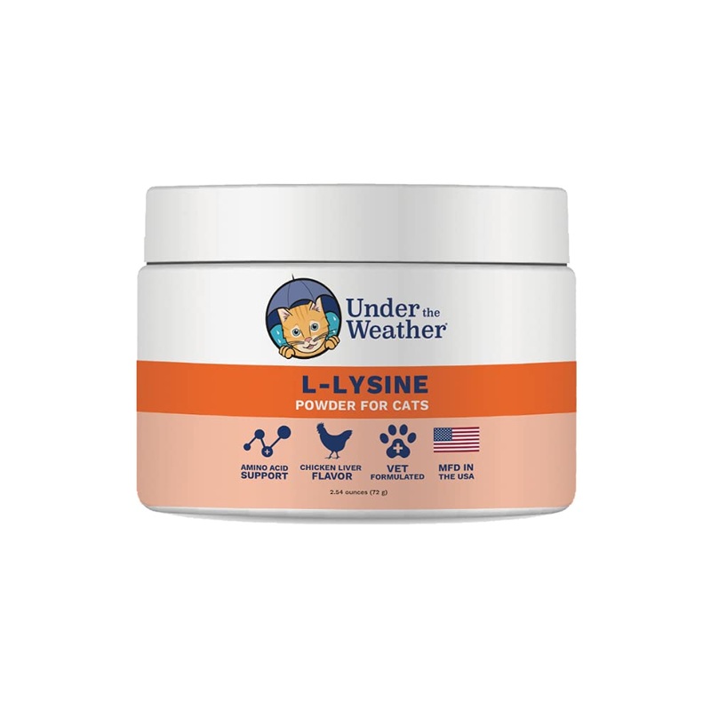 Under The Weather L-lysine Powder for Cats – Amino Acids Essentials for Immune System Booster and Fights Viral Infection.