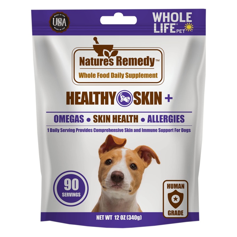 Whole Life Pet Products Natures Remedy Skin and Allergy Support Whole Food Supplement for Dogs 12 Ounce