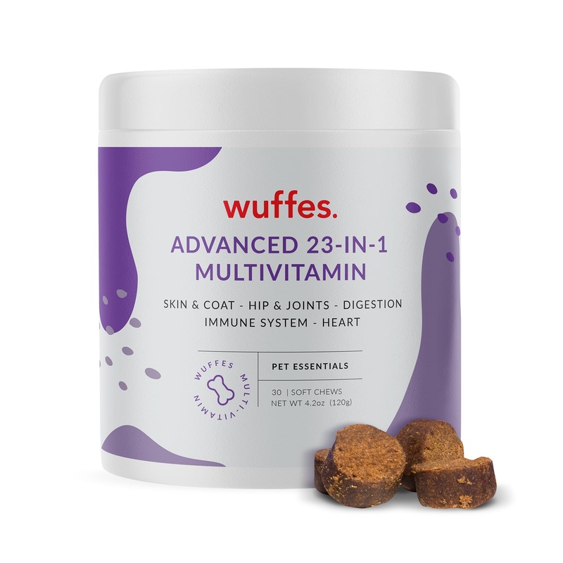 Wuffes 23-in-1 Chewable Dog Multivitamin&Supplements – Dog Multivitamin for Small&Large Breed – Pet Vitamins and Minerals for Coat, Heart, Hips&Joints, Digestion&Immune System, 30 Soft Chews (23-in-1)