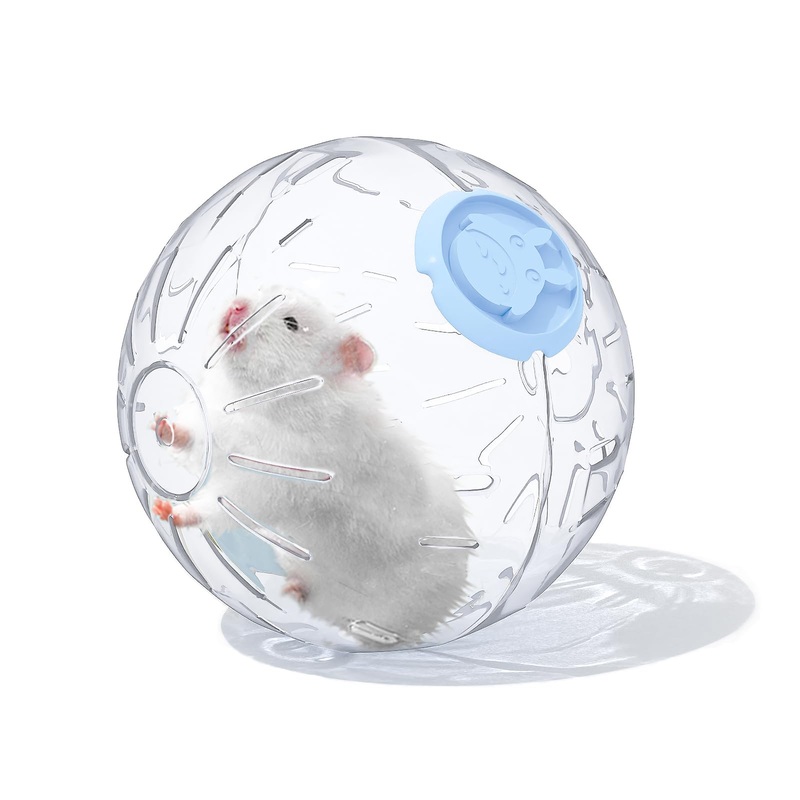 7.9 inch Hamster Ball, Hamster Exercise Toys, Running Ball, Clear Plastic Balls, Large Space, Easy to Clean, Hamster Cage Accessories, for Small and Medium Hamsters, Syrian Dwarf Hamster, Blue 7.9 inch