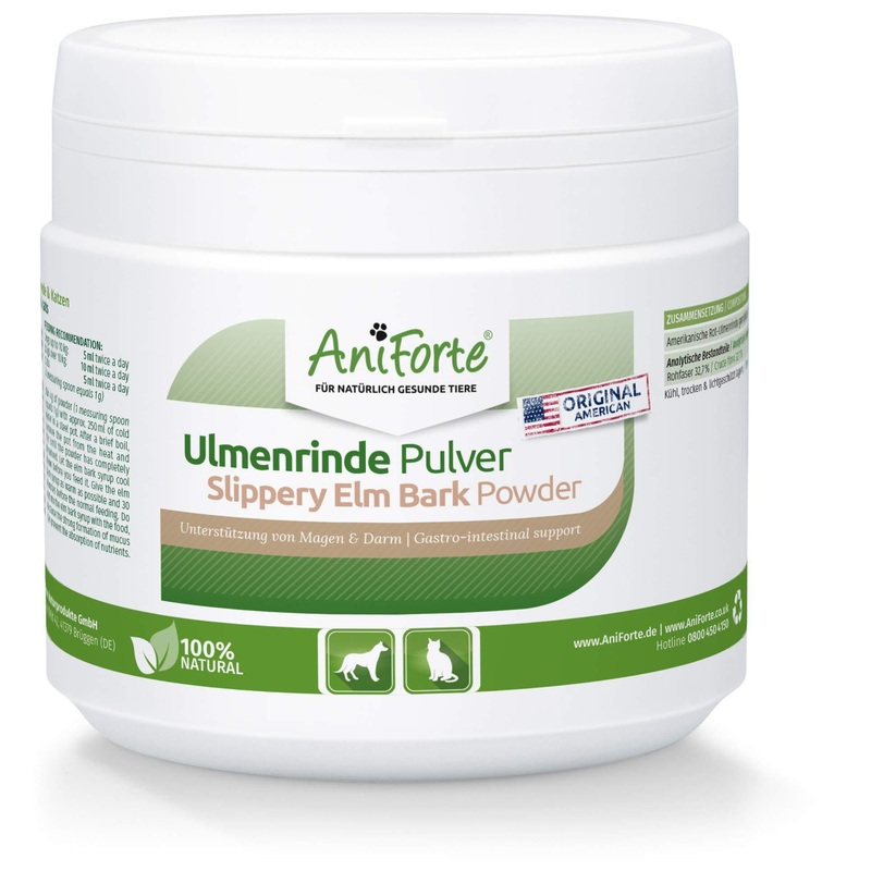 AniForte Slippery Elm Powder 100g: Slippery Elm for Cats & Dogs – Harmonises Stomach and Gastrointestinal Activity