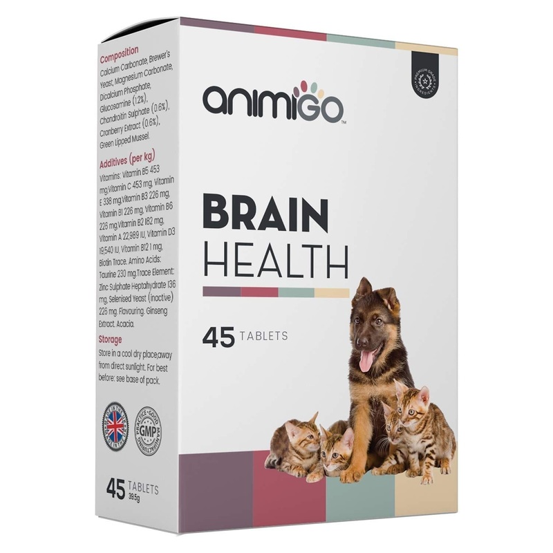 Animigo Daily Multivitamin Supplement For Dogs & Cats – 45 Natural Multi Vitamin Tablets With Glucosamine, Chondroitin & Brewer’s Yeast – Helps With Pets Immune System and Brain Function – Made In UK