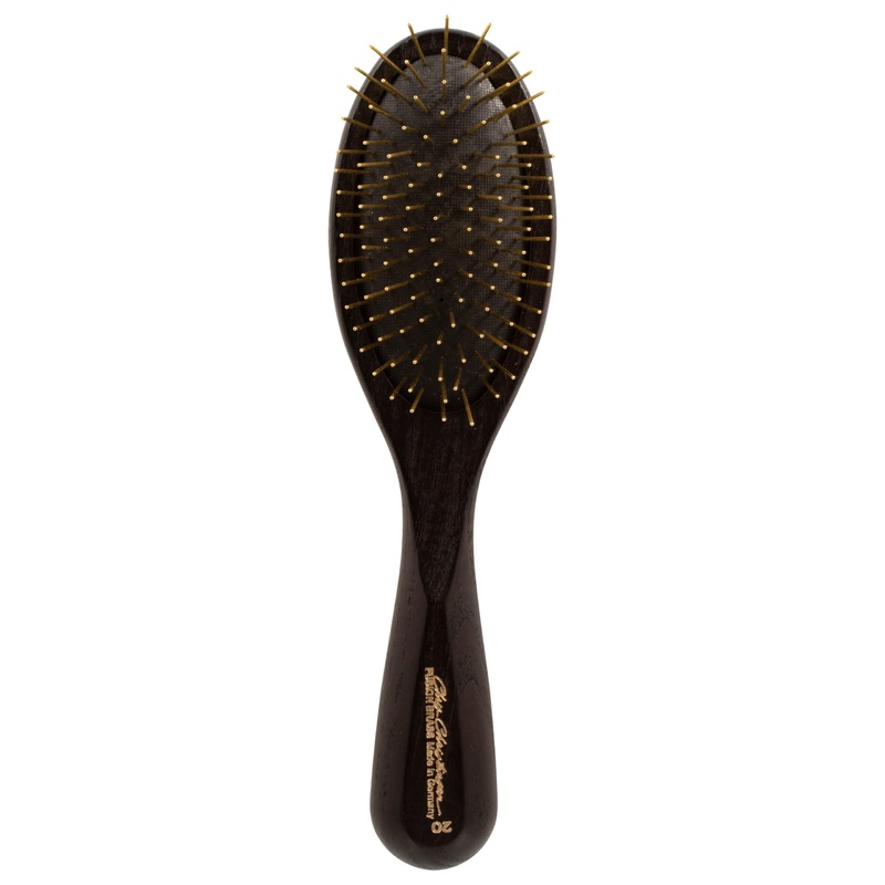 Chris Christensen 20 mm Pocket Oval Pin Dog Brush, Fusion Series, Groom Like a Professional, Brass Pins, 100% Static Free, Ground and Polished Tips, Made in Germany Brown 20mm