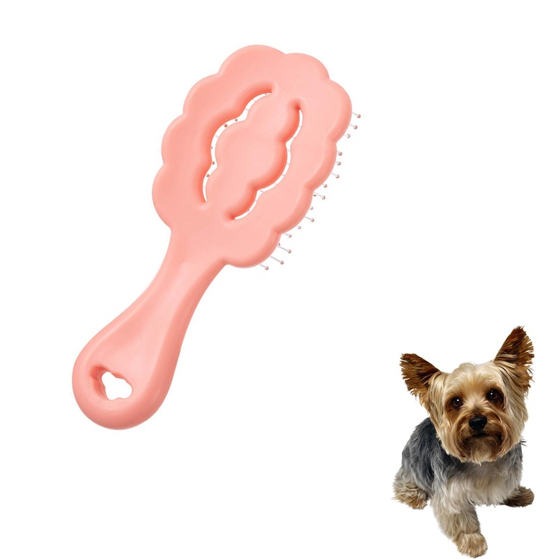 Cloud Shape Small Dog Grooming Brush – Perfect for Shih Tzus, Yorkies, and Maltipoos – Ideal Puppy Hair Brushes for Maltese and Small Breeds (Pink Pink