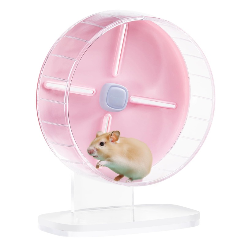 Hamster Wheel, Silent Hamster Wheel, 7.5 inch Durable Mice Running Wheel Height Adjustable, Quiet Hamster Wheel Hamster Toys for Hamsters, Gerbil, Hedgehog, and Other Small Pets