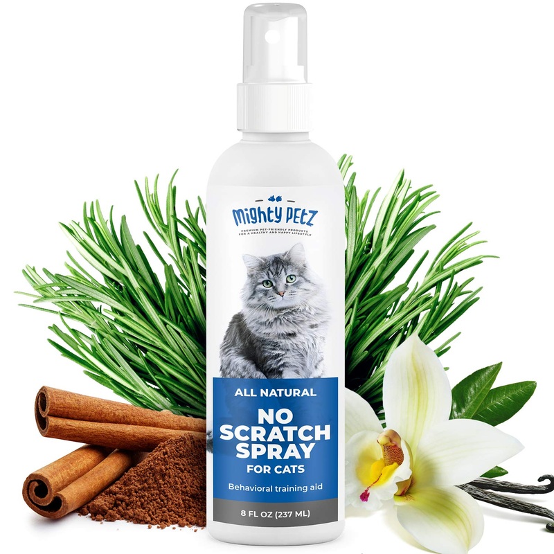Mighty Petz Cat Repellent Spray for Furniture for Indoor and Outdoor Use  No Cat Scratching Spray  Alcohol Free Cat Deterrent  Cat Spray Behavioral Training Aid  Couch Protector, 8 oz