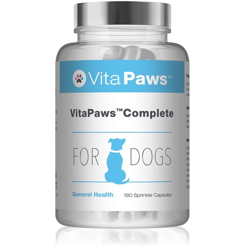 Multivitamins for Dogs | VitaPaws Complete | Includes Vitamin C, Ginseng & L-Carnitine | 180 Sprinkle Capsules Ideal for Fussy Pets | UK Manufactured