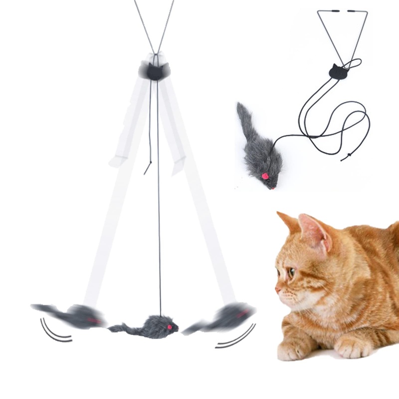 Pet Cat Dragonfly Mice Toy, A-Door-Able Dragonfly Cat Toys Teaser and Exerciser for Cat and Kitten Hanging from Door, Window, Sear, Cat Cage