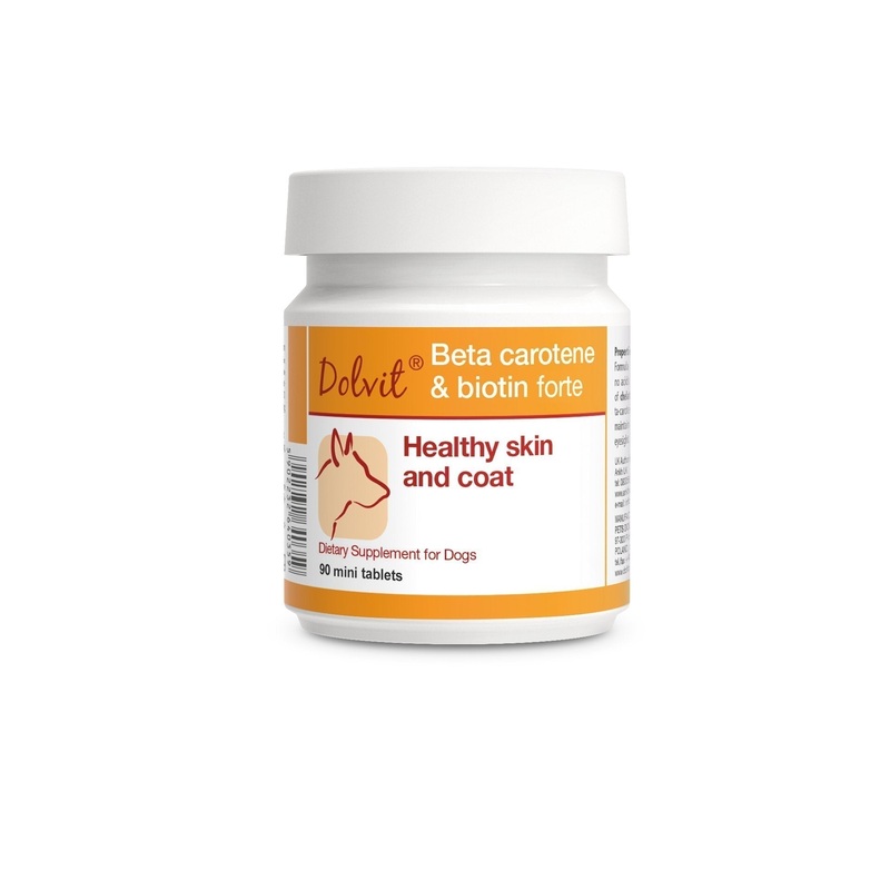 PETS Dolfos Beta Carotene & Biotin Forte 90 mini tablets Healthy Skin and Coat for Small Dogs