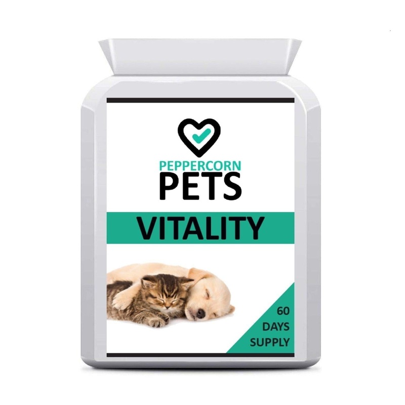 Pets Vitality Supplement for Dogs & Cats, Support Your Pets Overall Health and Vitality, Prevent Problems Caused by Nutritional Deficiencies, 60 Tablets, one-a-Day, 2 Months Supply. Peppercorn Health
