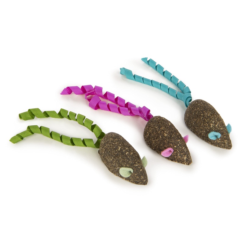 SmartyKat Catnip Toys for Cats & Kittens, Stimulating, Fun & Engaging Play – Multiple Sets & Styles Magic Mice, 3-Set