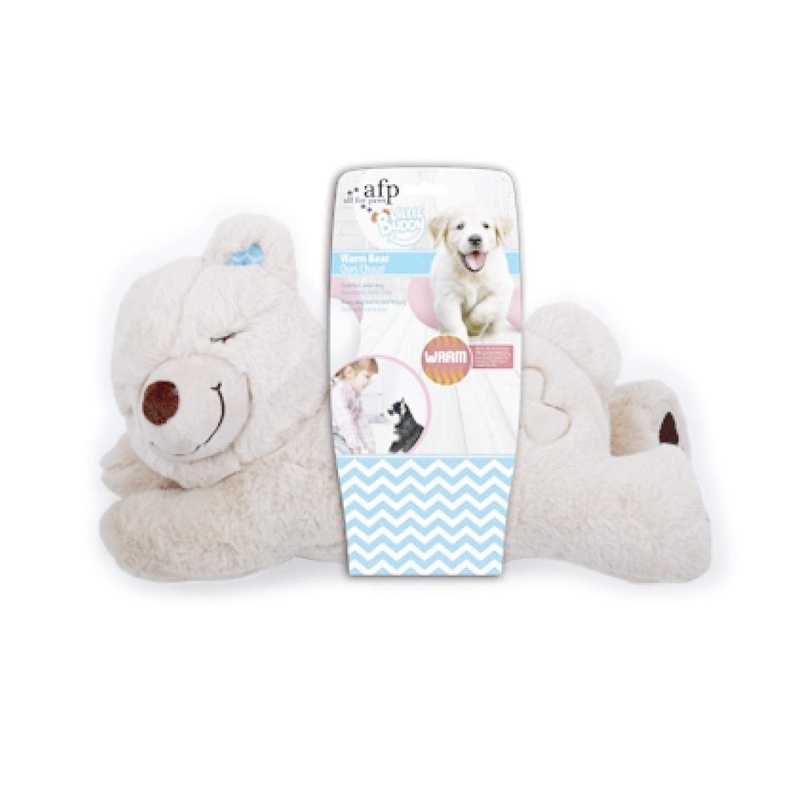 ALL FOR PAWS Little Buddy Snuggle Puppy Sleep Aid Plush Toy Warm Bear Pet Soothing Toys, Reduce Separation Anxiety Dog Toy