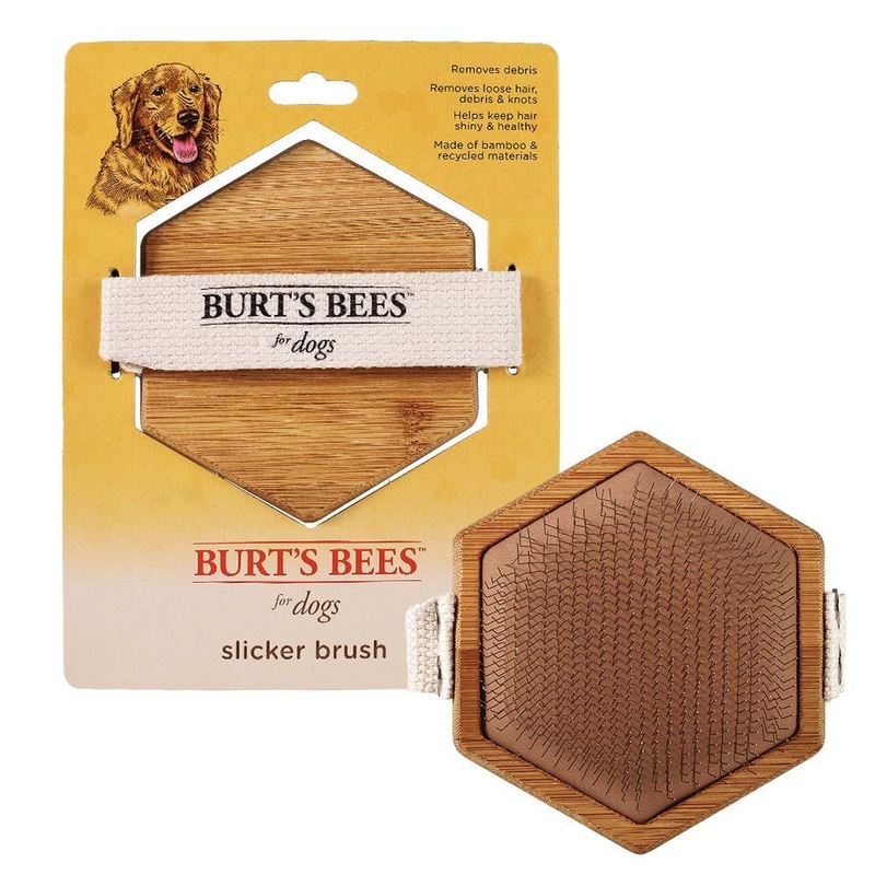 Burt’s Bees for Dogs Palm Slicker Brush | Best Ergonomic Dog Brush To Reduce Shedding | Easy to Hold Dog Slicker Brush Made From Bamboo Reduces Stress On your Wrist | Ideal for Daily Grooming One Size