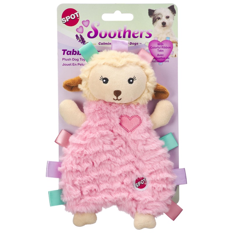 SPOT Soothers- Tabbie Lambie Dog Toy-Separation Anxiety Toys for Dogs, Stuffing Free, Scented with Calming Lavender Fragrance Beads to Safely Calm and Relax Dogs and Puppies, 8in