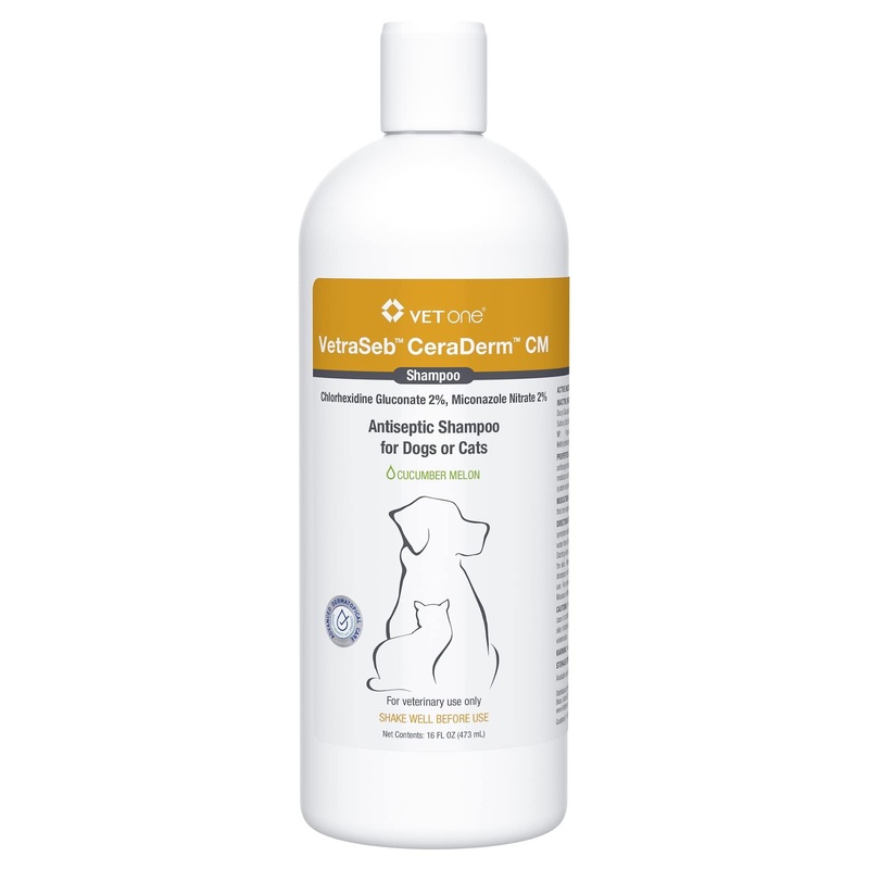 Vet One VetraCeb CereDerm CM Shampoo – Shampoo for Dogs, Dog Shampoo, Multi Species Shampoo 16 oz